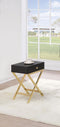 Coleen Side Table, Black & Brass